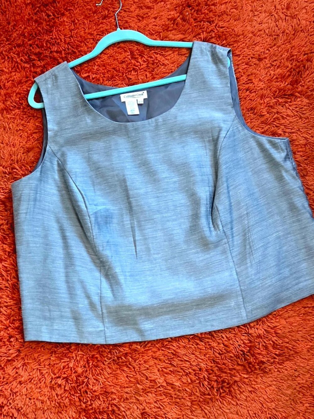Vintage Coldwater Creek Top – 24W – Sri Lanka – Grey – Sleeveless 🤍👚